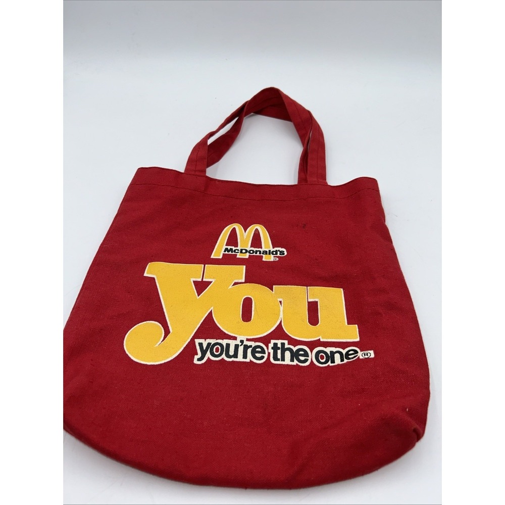 Vintage McDonald's You You're The One Canvas Promotional Tote Bag RARE!!